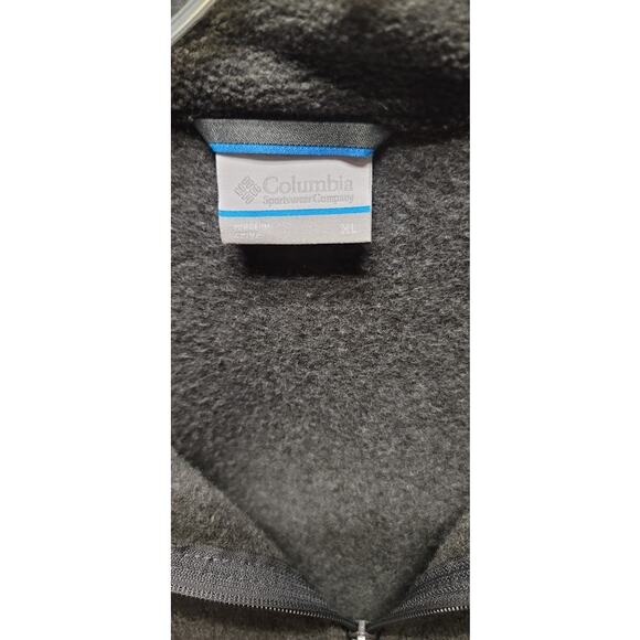 Columbia men's Size XL fleece full zip Gray Long Sleeve Pockets - Picture 3 of 6